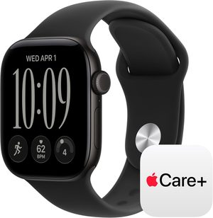 Apple Watch Series 12 in black aluminum with black sport band