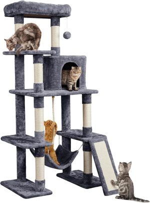Yaheetech Plush multi-level cat tree